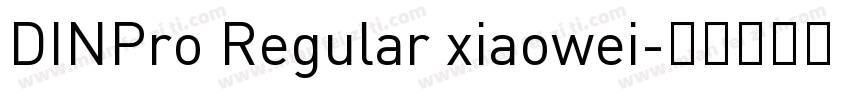 DINPro Regular xiaowei字体转换